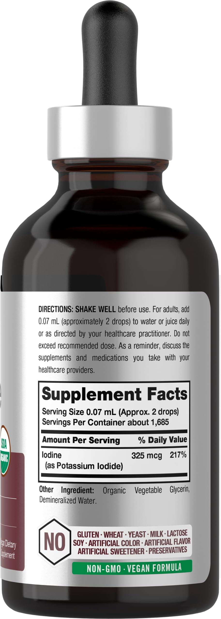 Horbäach Nascent Iodine Liquid Drops bottle side view