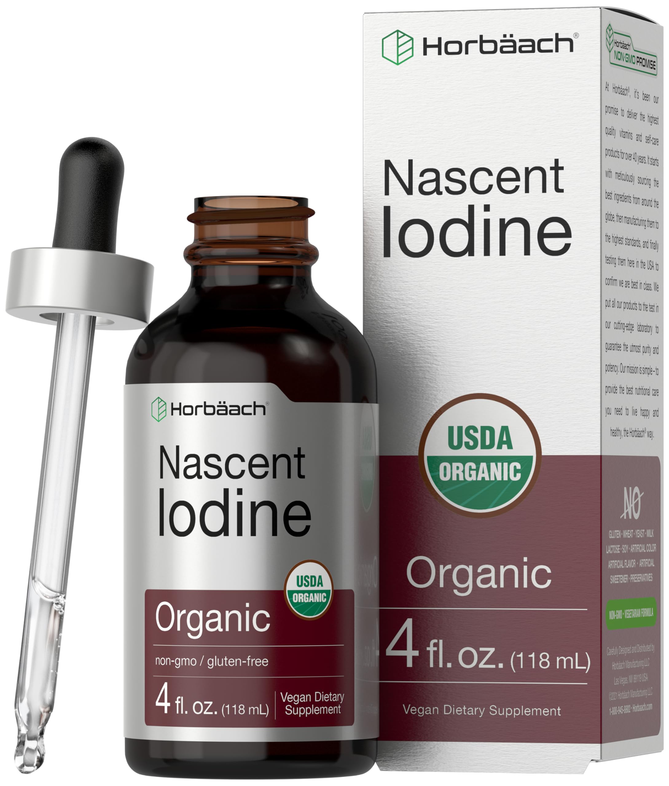 Horbäach Nascent Iodine Liquid Drops front view with label
