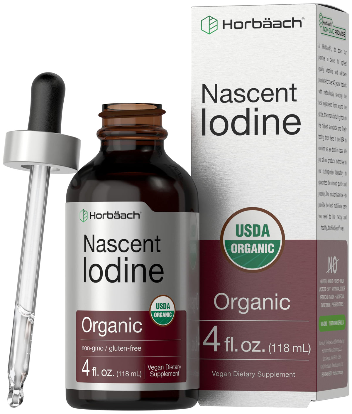 Horbäach Nascent Iodine Liquid Drops front view with label