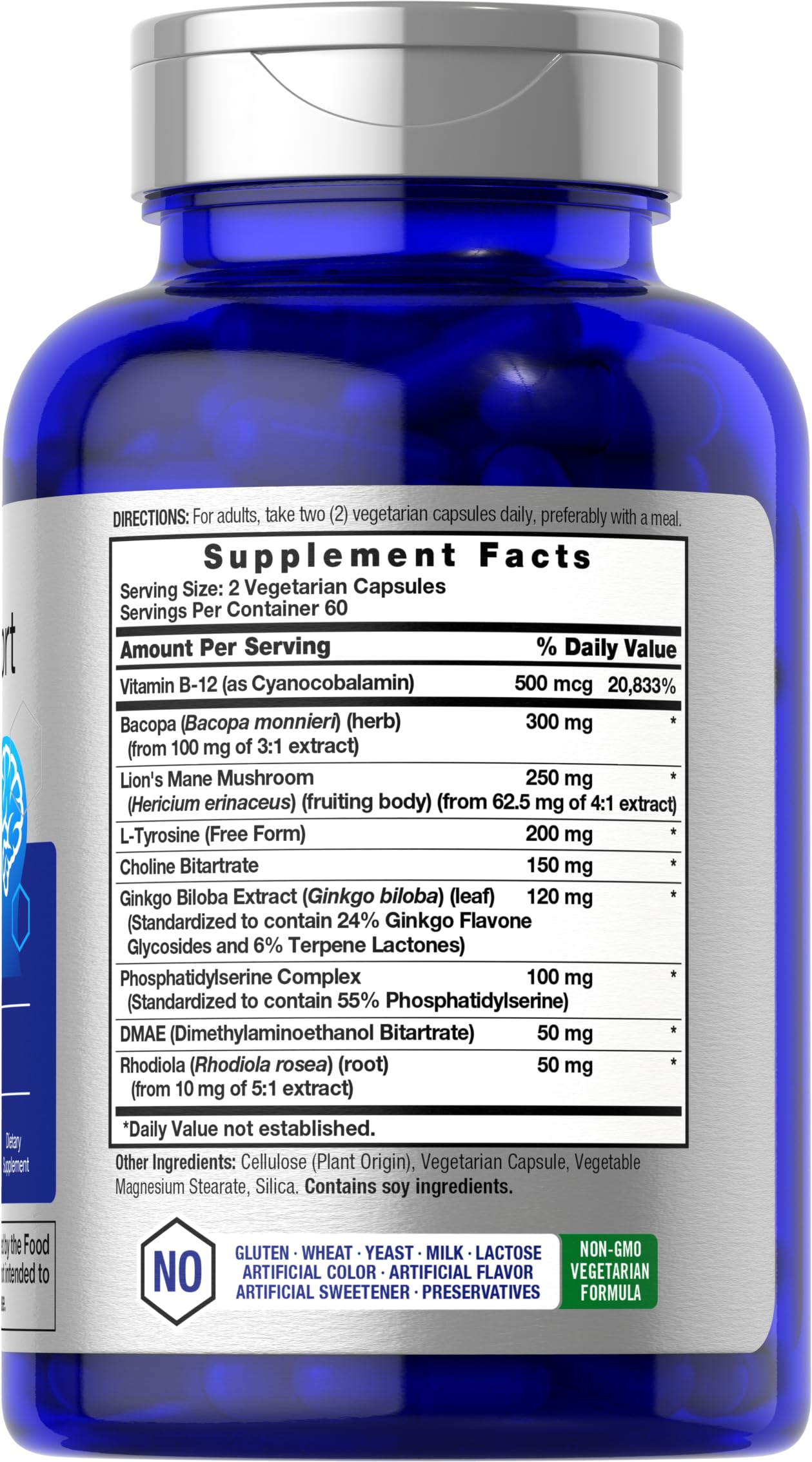 Horbäach NeuroGuard side view showing ingredients list
