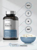 Horbäach Niacin B3 Supplement 400mg capsules with measuring spoon