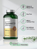 Horbäach Organic Flaxseed Oil 3000mg Softgels close-up