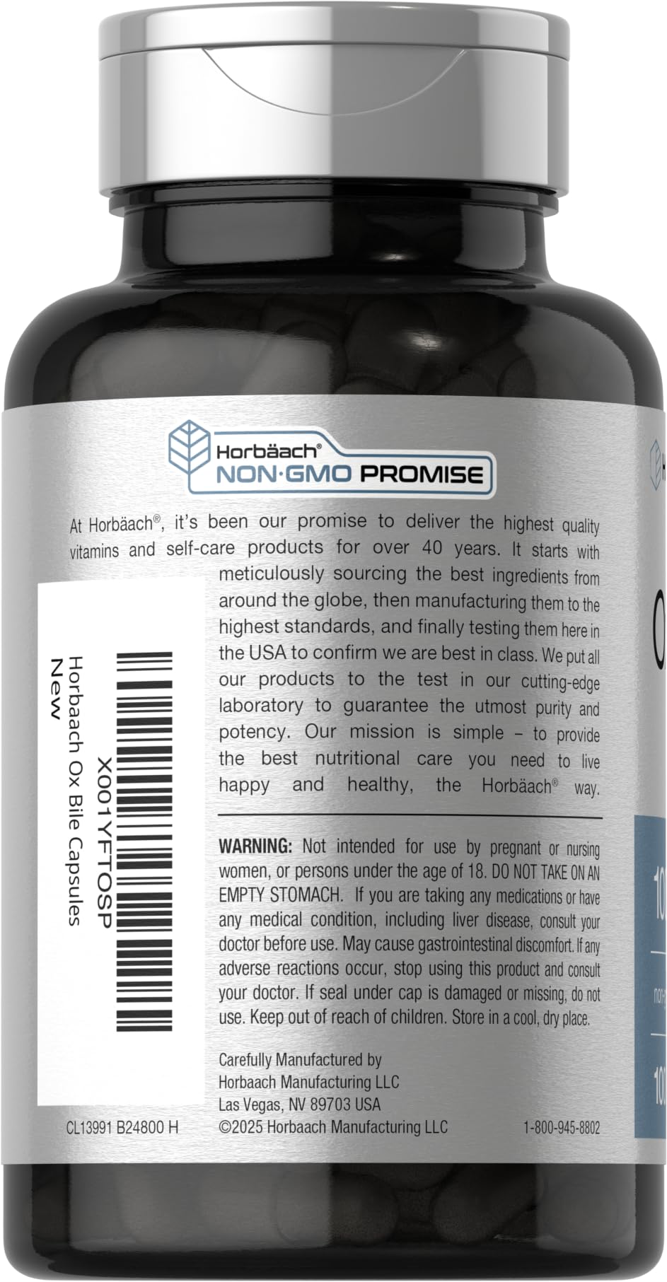 Horbäach Ox Bile 1000mg capsules packaging