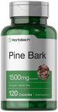 Horbäach Pine Bark Extract Capsules front view with packaging