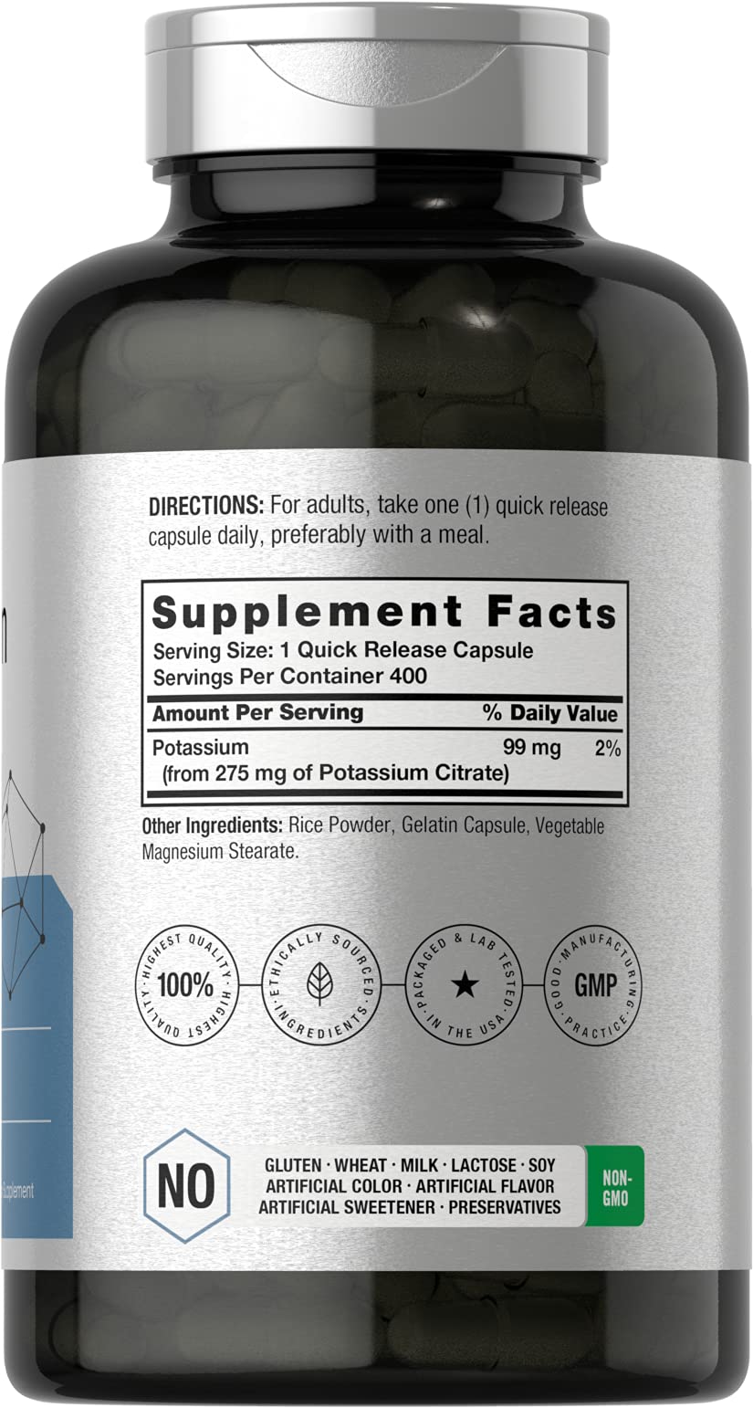 Horbäach Potassium Citrate 275mg capsule side view