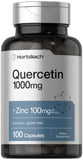 Horbäach Quercetin & Zinc 1000mg supplement front view