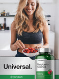 Horbäach Raspberry Ketones bottle with cap open
