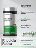 Horbäach Rhodiola Rosea Capsules with a measuring spoon