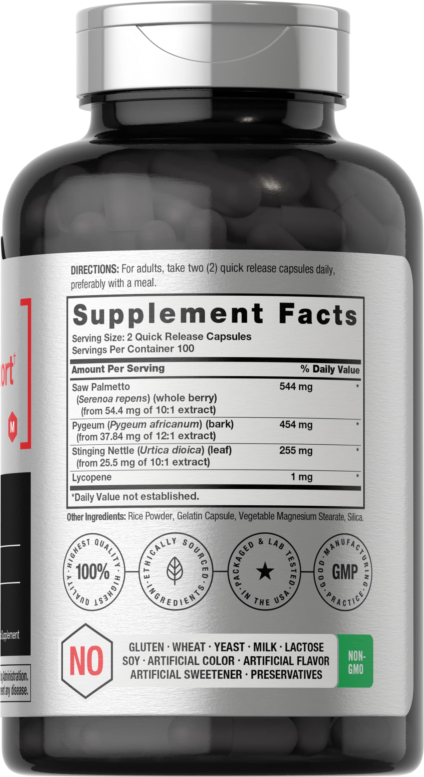 Horbäach Saw Palmetto Prostate Support Complex 150g bottle side view