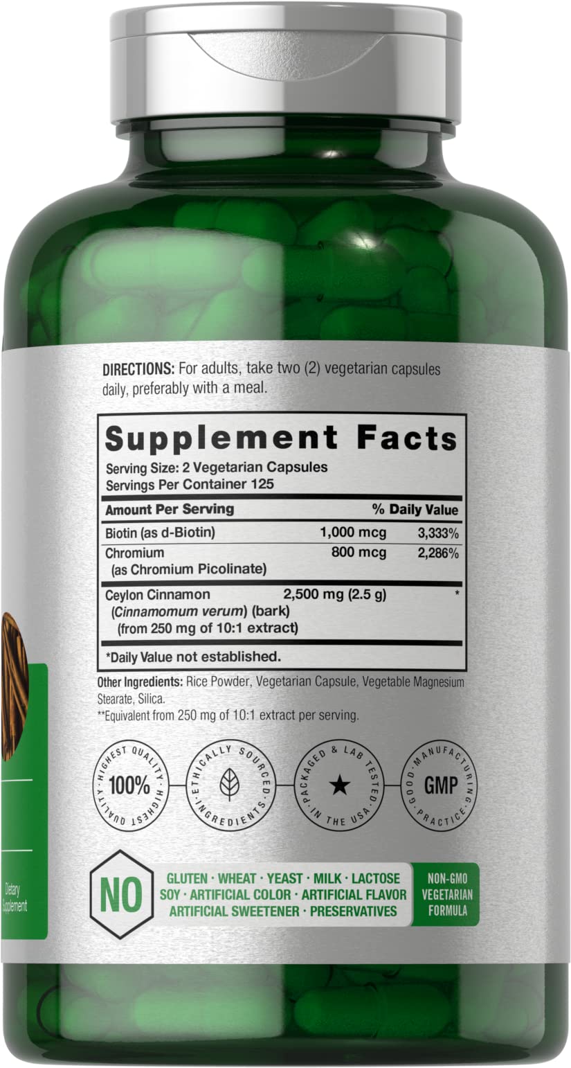 Horbäach Super Cinnamon Capsules side view with label
