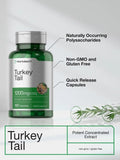Horbäach Turkey Tail Mushroom Capsules close-up of the capsules