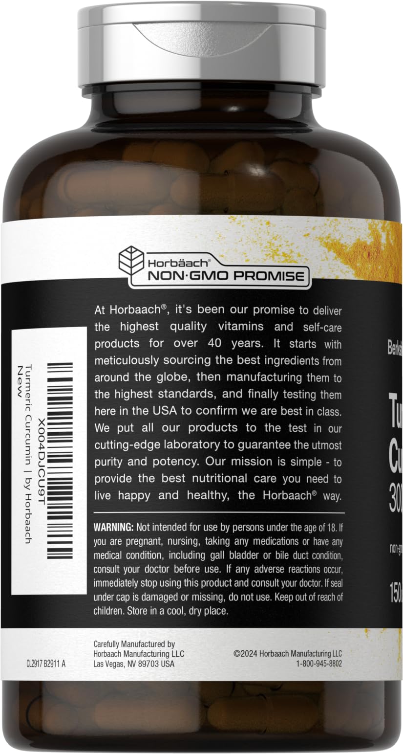 Horbäach Turmeric Curcumin Complex 168g side view