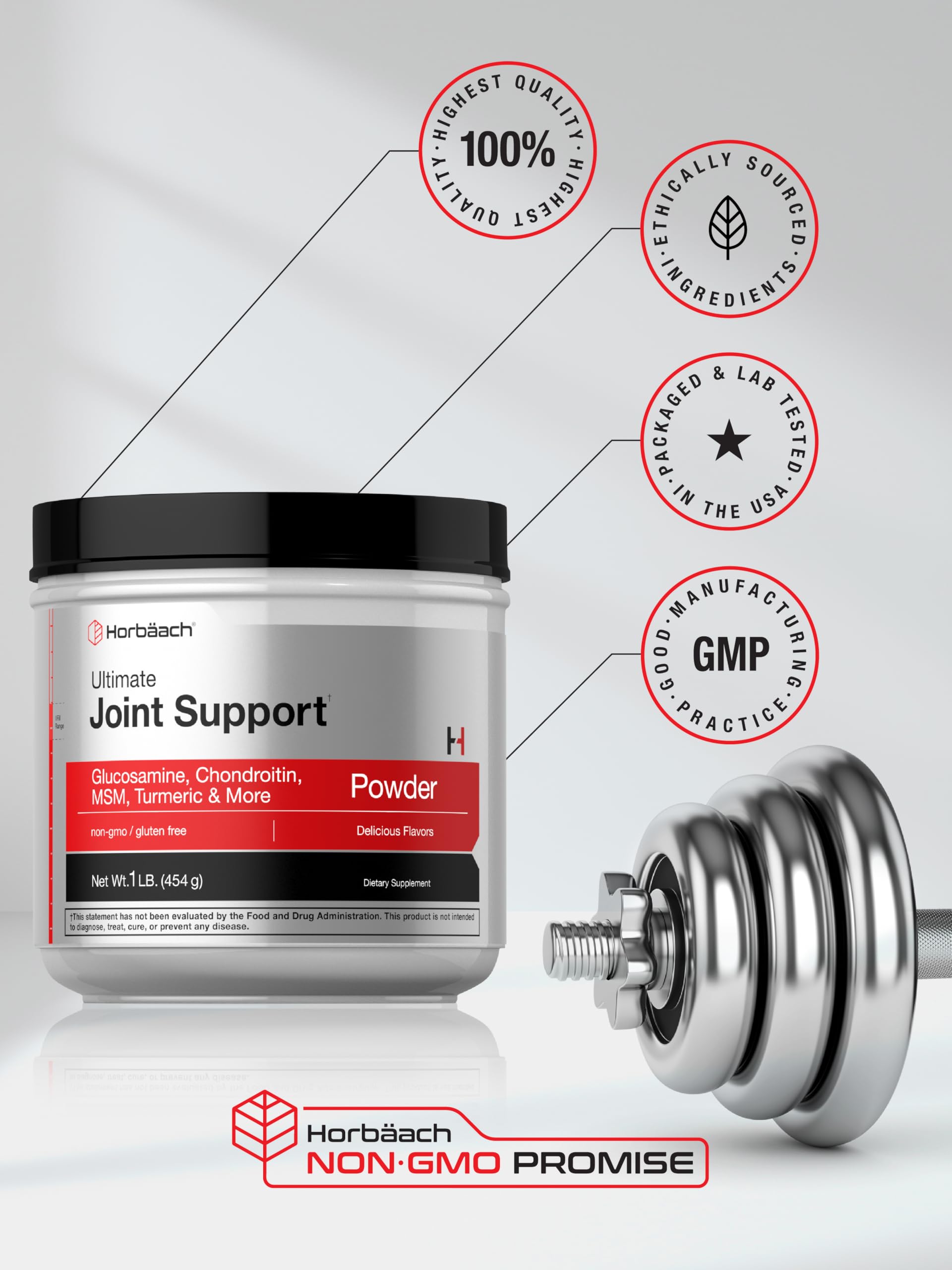 Horbäach Ultimate Joint Support Powder 454g ingredients list