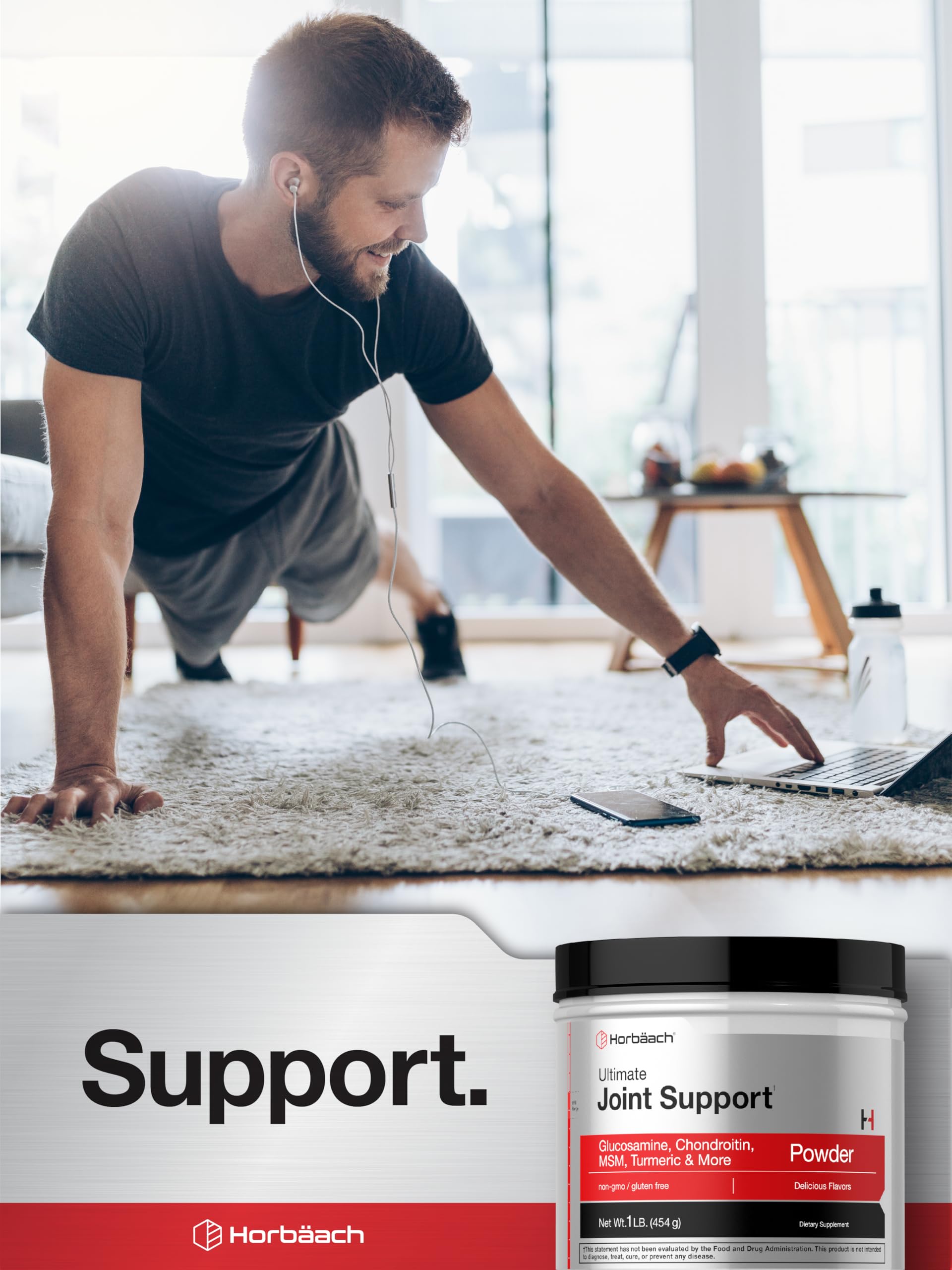Horbäach Ultimate Joint Support Powder 454g side view