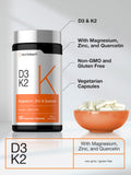 Horbäach Vitamin D3 + K2 Complex 125mcg + 100mcg capsules on table