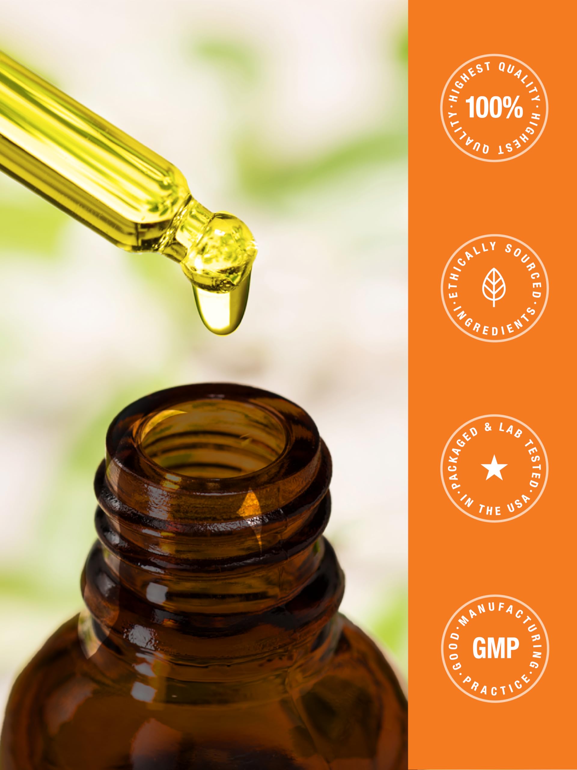 Horbäach Vitamin D3 & K2 liquid supplement in a spoon