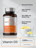 Horbäach Vitamin D3 Softgels in a hand for size comparison