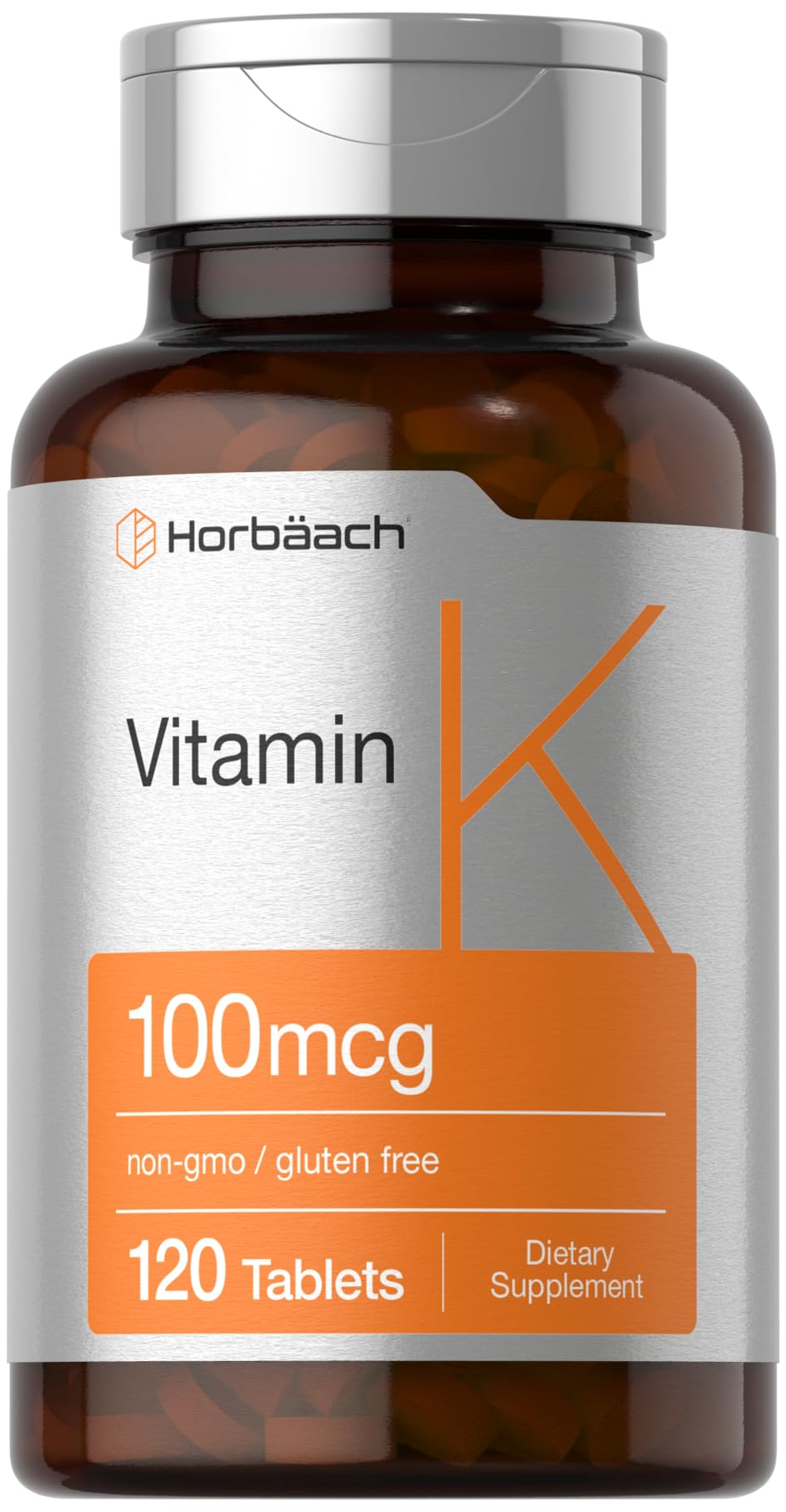 Horbäach Vitamin K1 Tablets 100 mcg front view packaging