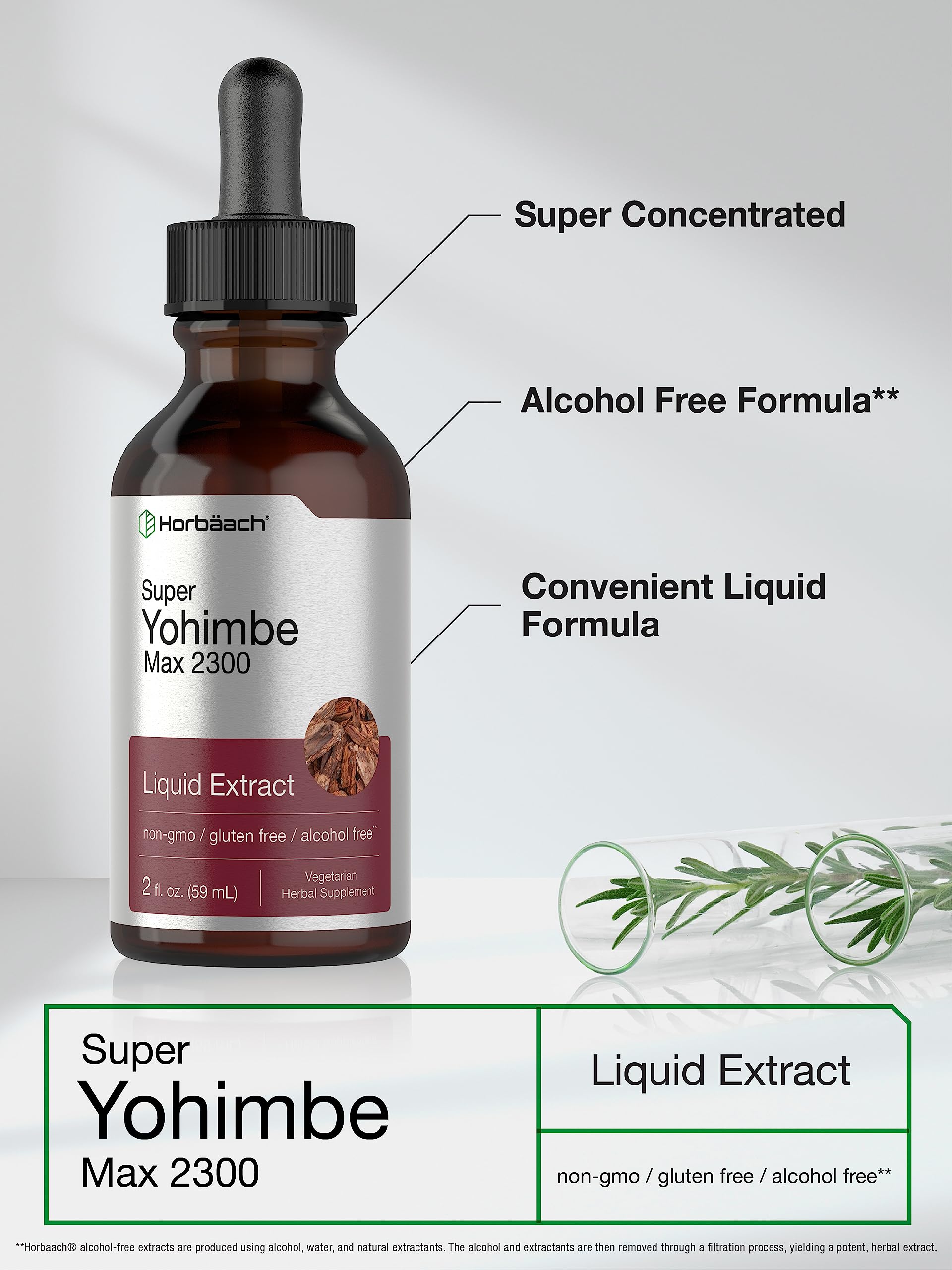 Horbäach Yohimbe Max 2300 liquid extract with dropper