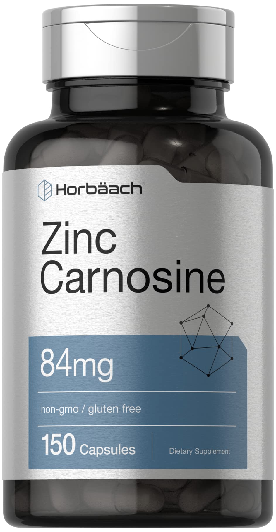 Horbäach Zinc Carnosine Supplement 84mg front view