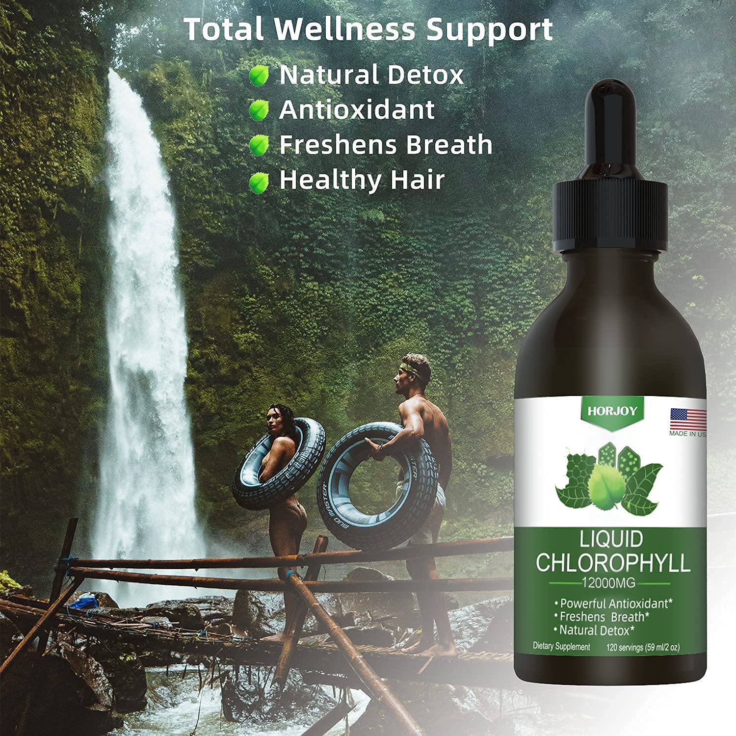 Horjoy Chlorophyll Drops close-up of dropper