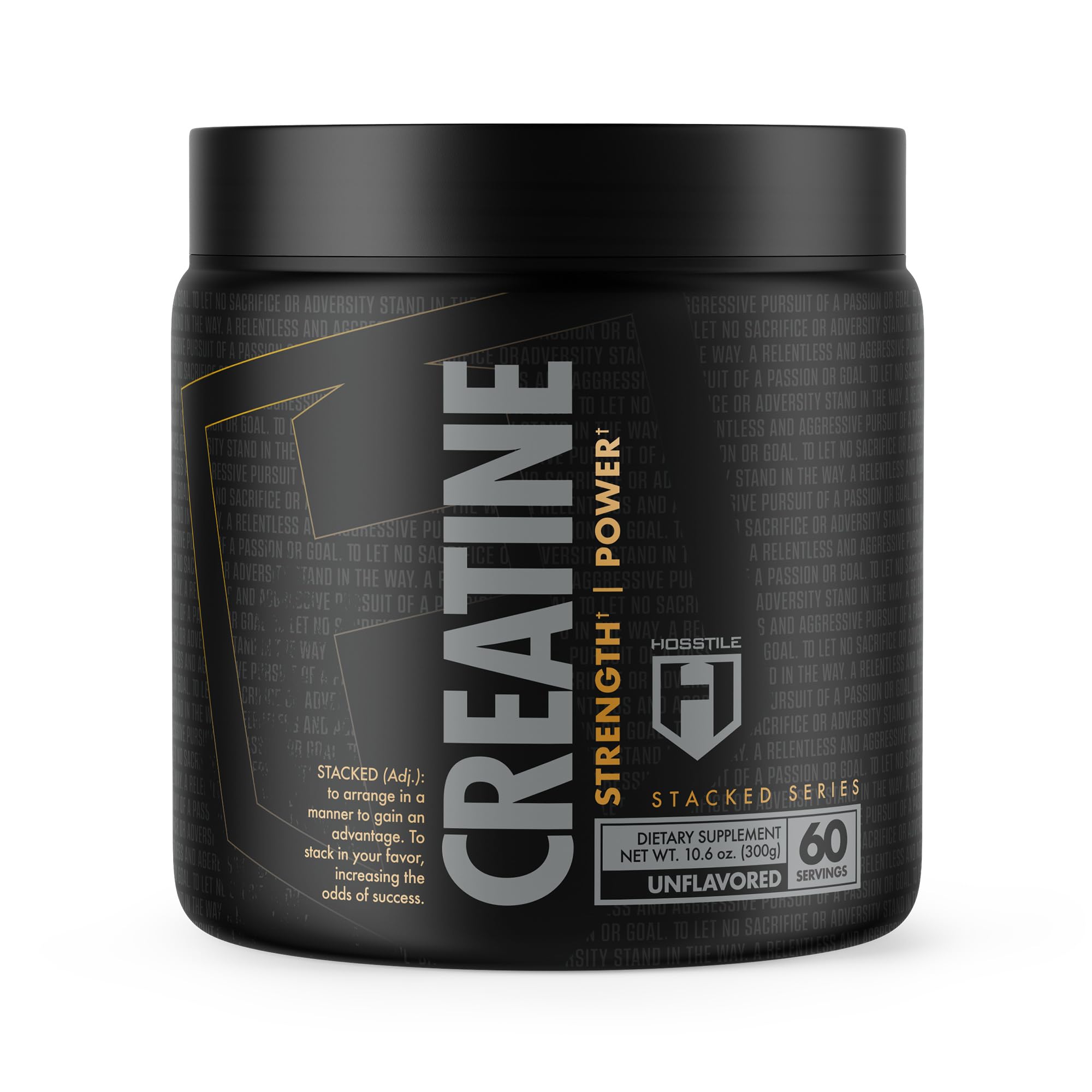 HOSSTILE Creatine Monohydrate Powder 300g front view