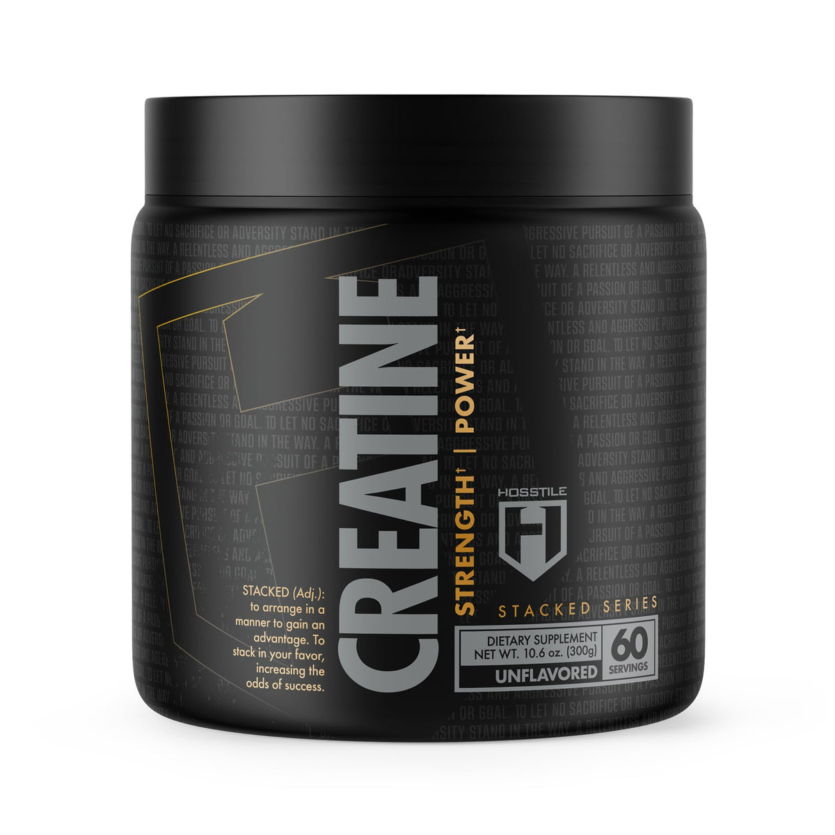 HOSSTILE Creatine Monohydrate Powder 300g front view