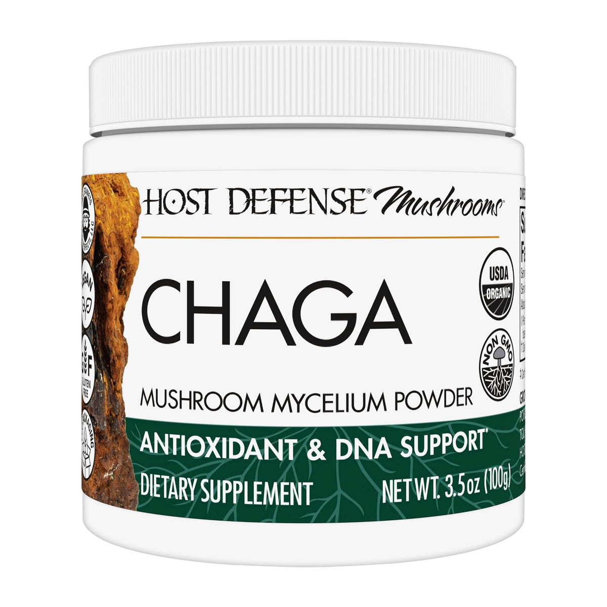 Host Defense Chaga Mushroom Powder 136g front view