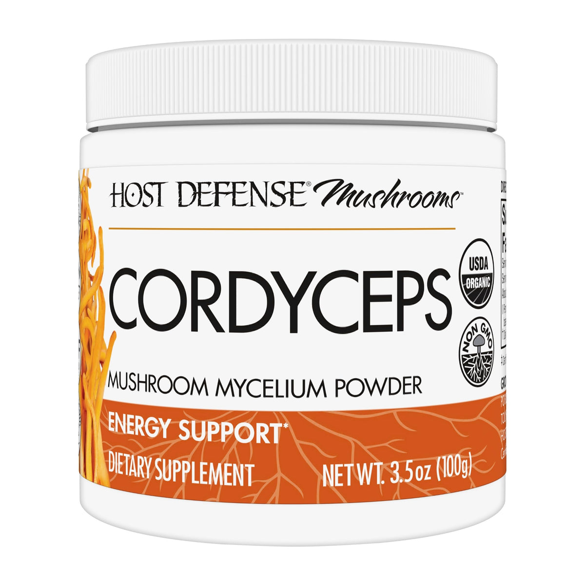 Host Defense Cordyceps Mushroom Powder 100g front view