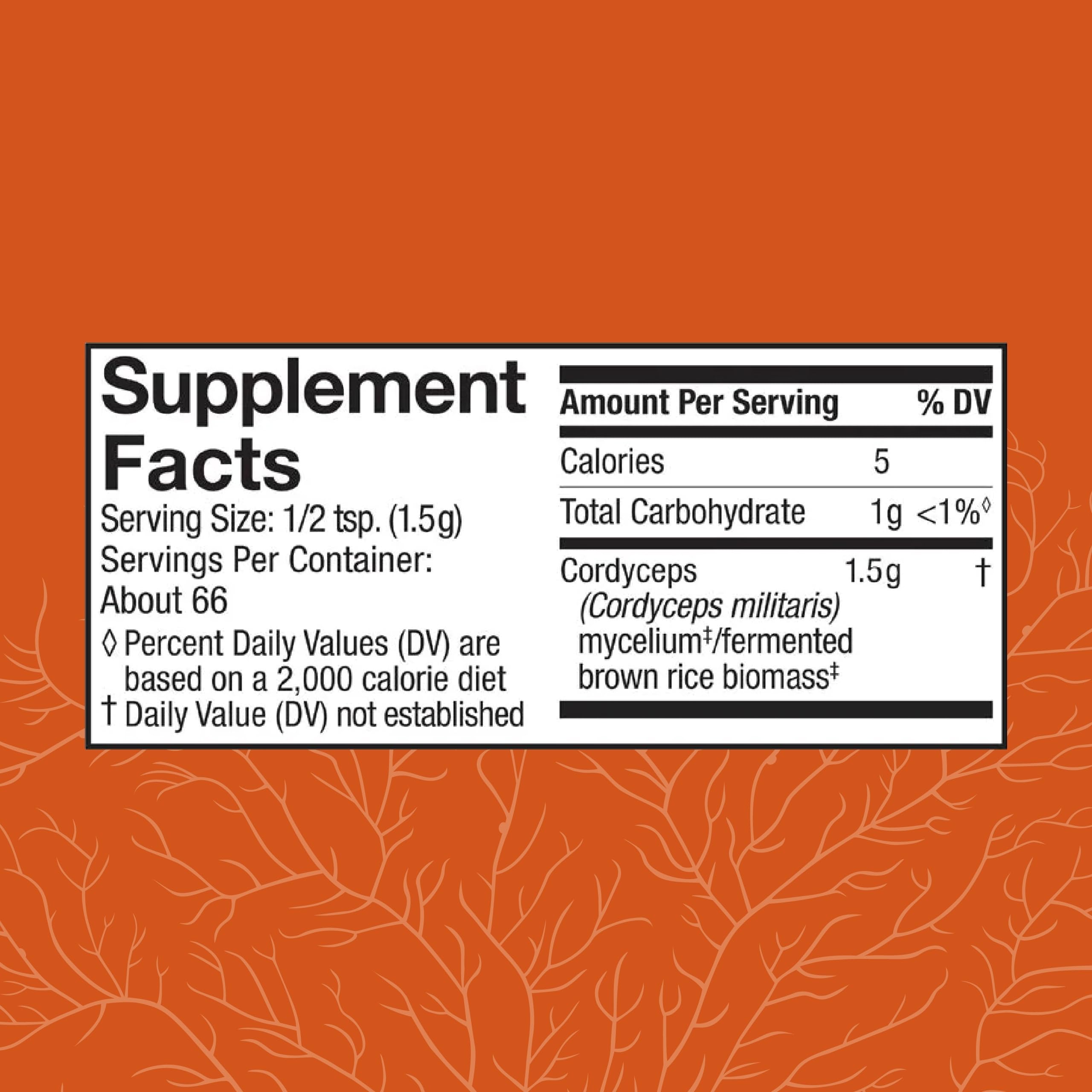 Host Defense Cordyceps Mushroom Powder 100g packaging