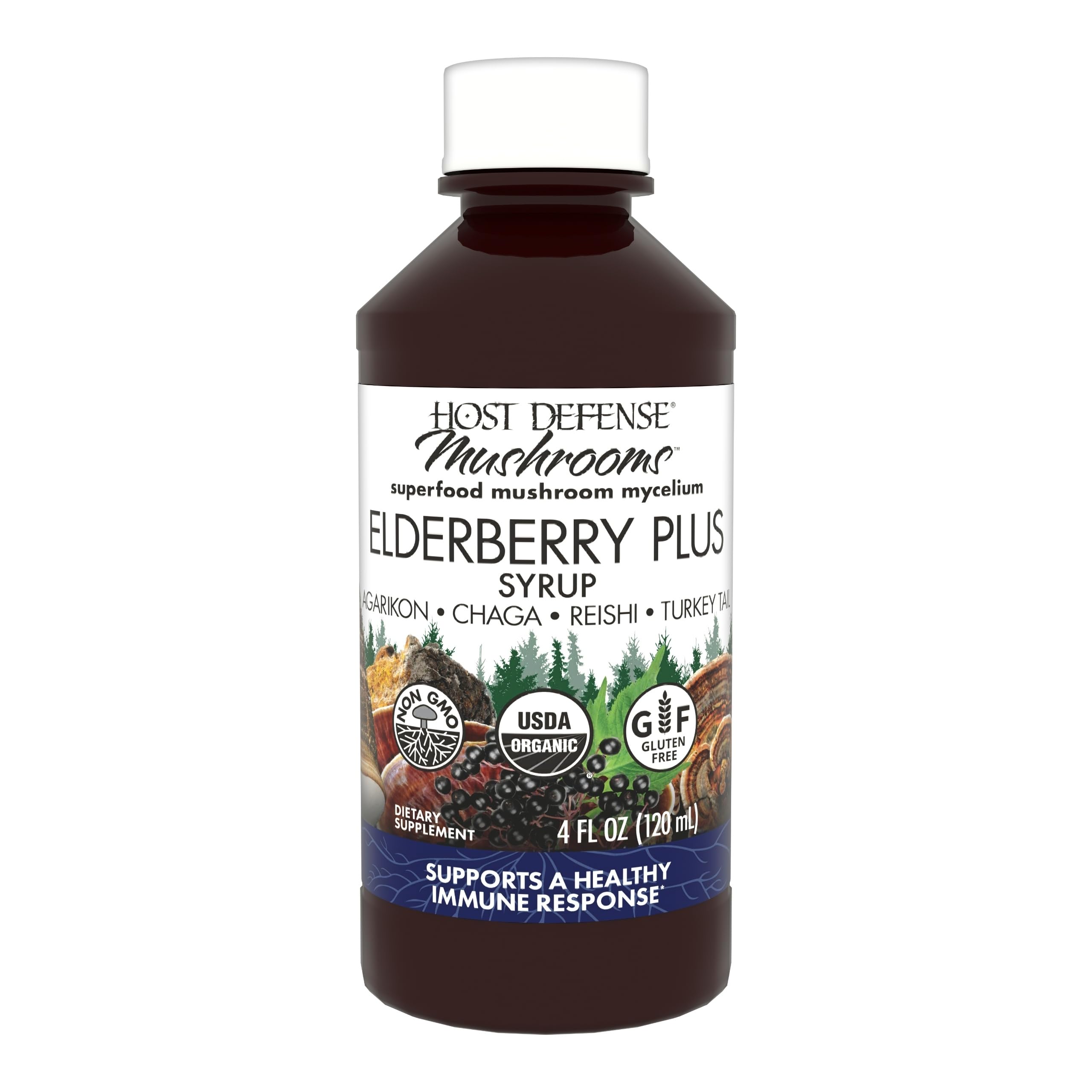Host Defense Elderberry Mushroom Supplement 191g front view