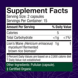 Host Defense Lion's Mane Mushroom Capsules side view