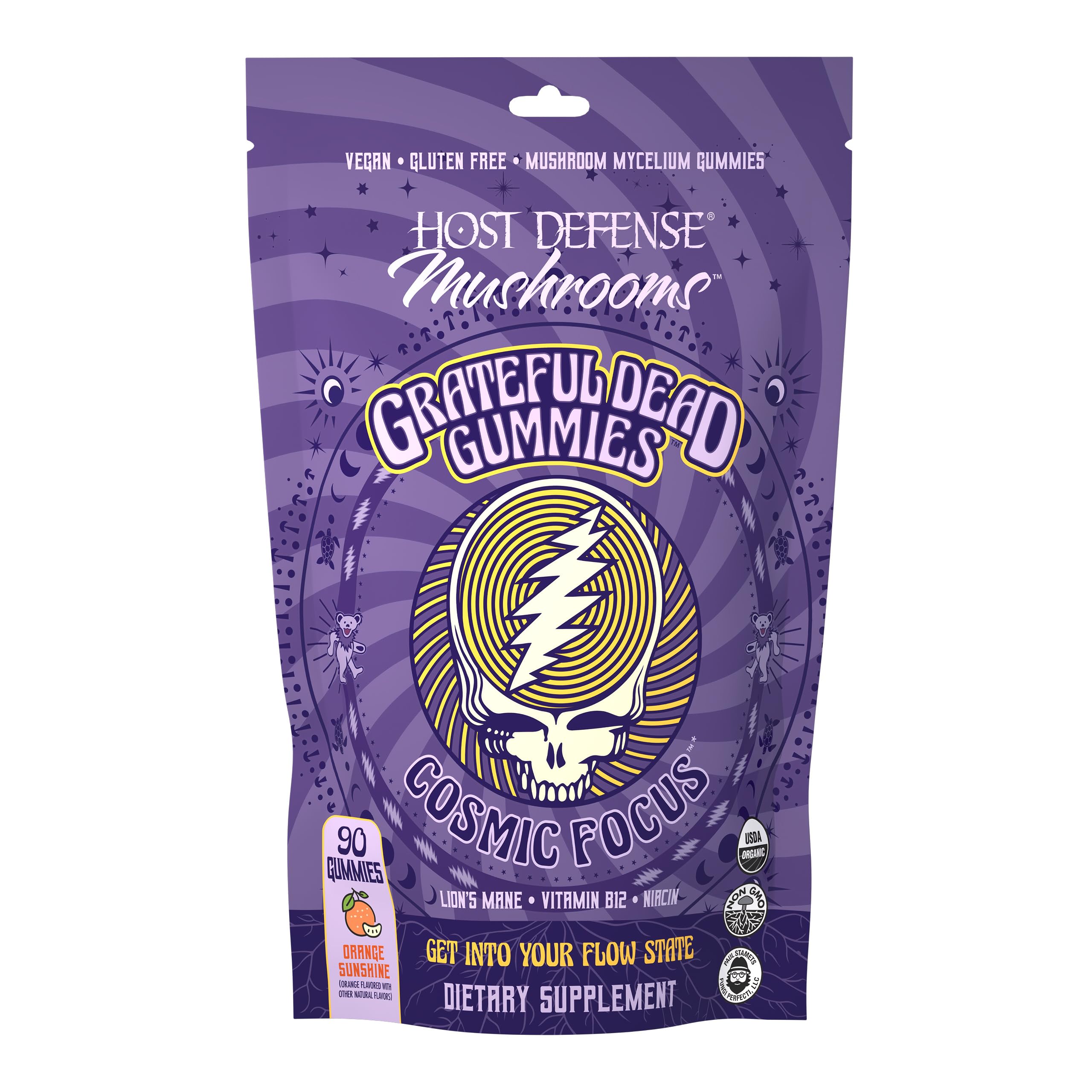 Host Defense Lion's Mane Mushroom Gummies front view