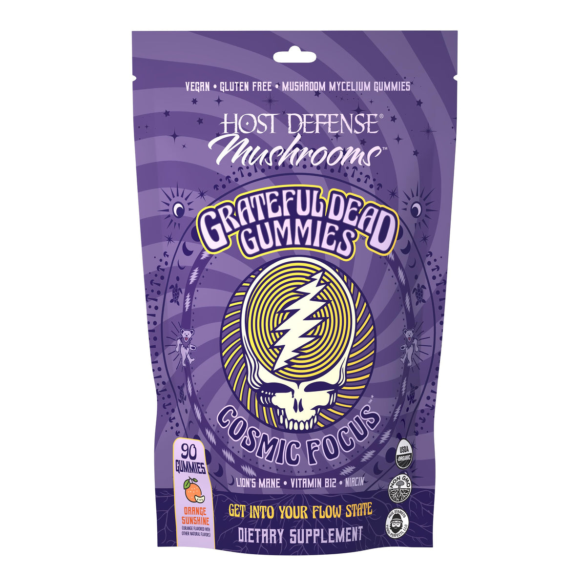 Host Defense Lion's Mane Mushroom Gummies front view