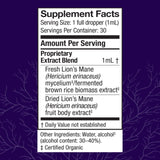 Host Defense Lion's Mane Mushroom Supplement back view