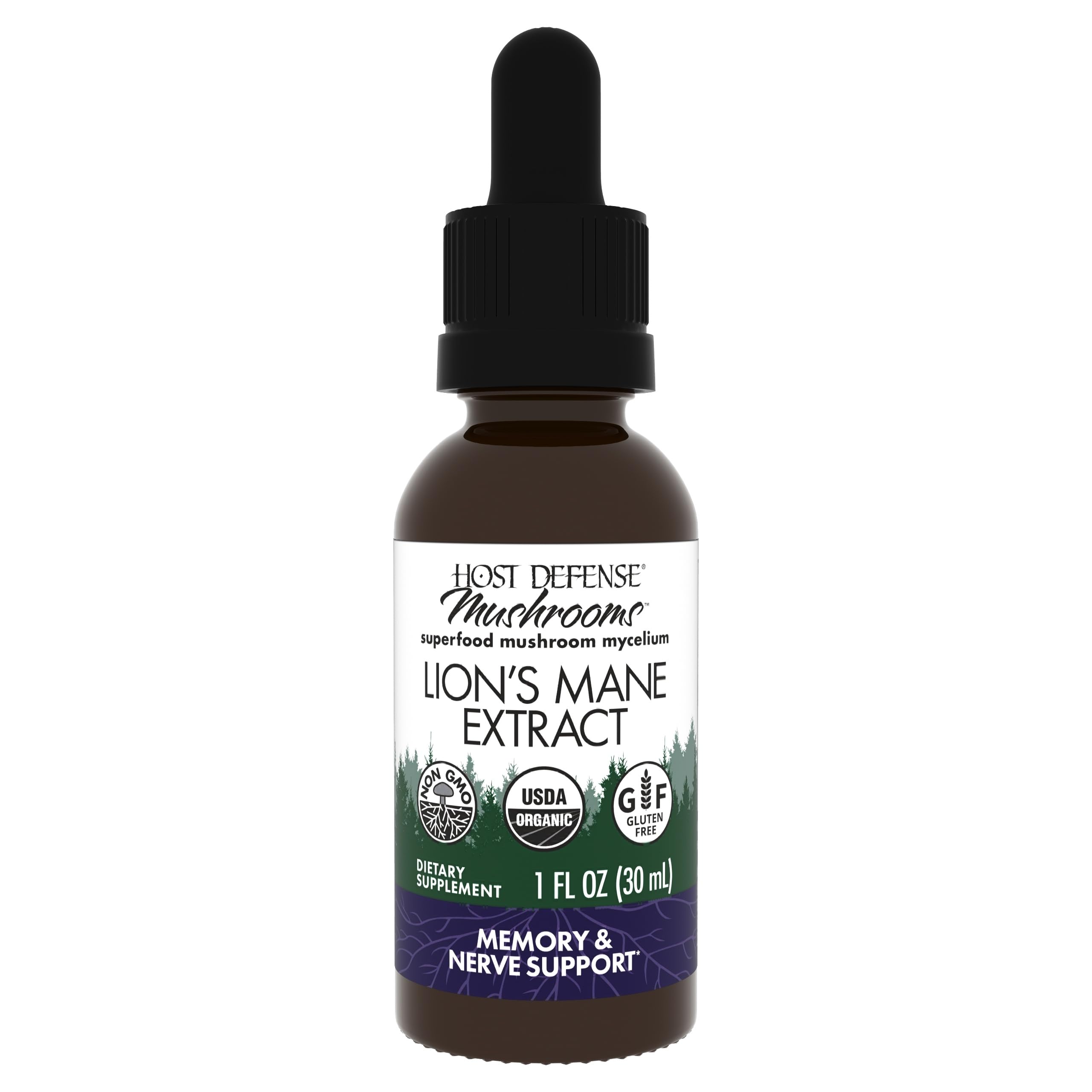 Host Defense Lion's Mane Mushroom Supplement front view