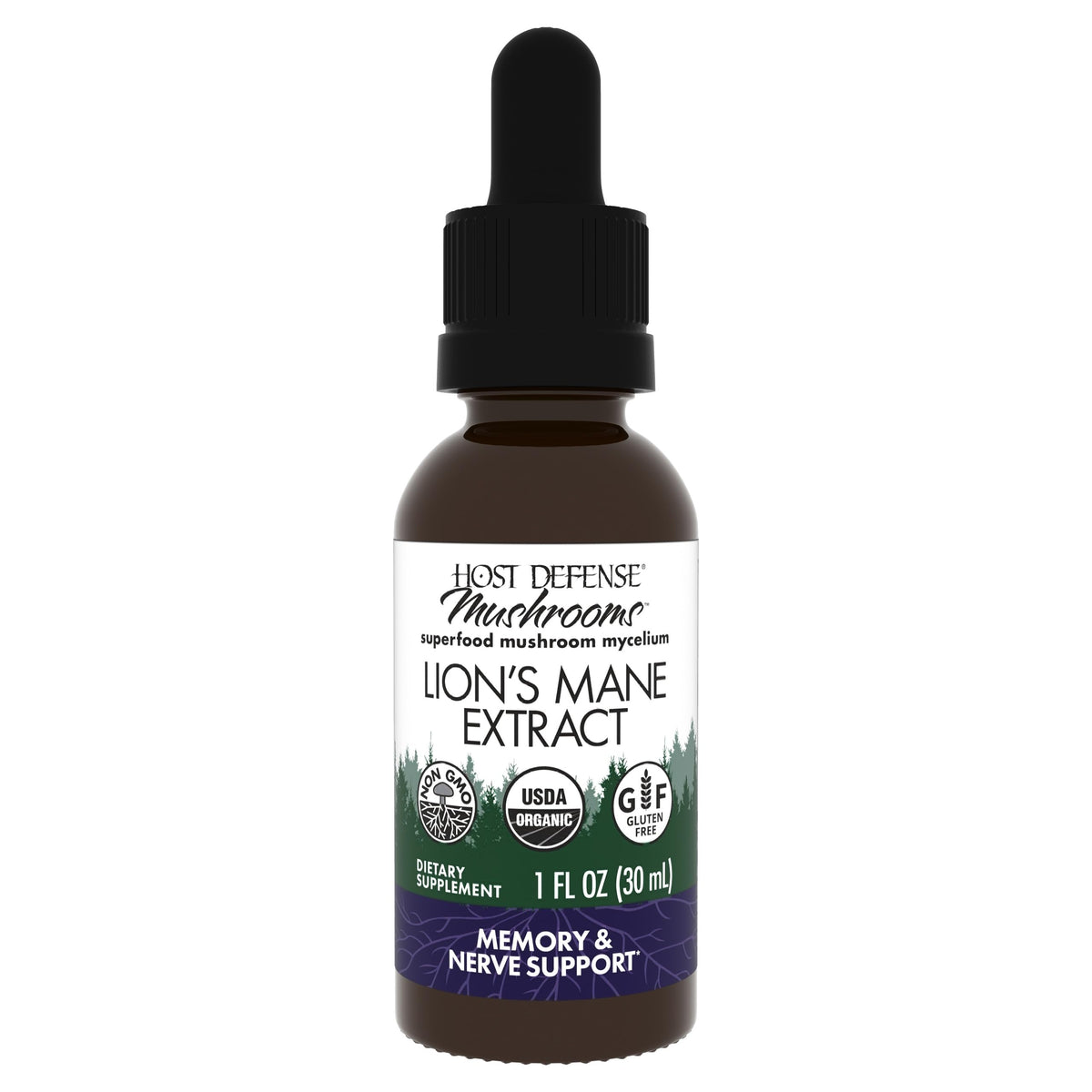 Host Defense Lion's Mane Mushroom Supplement front view