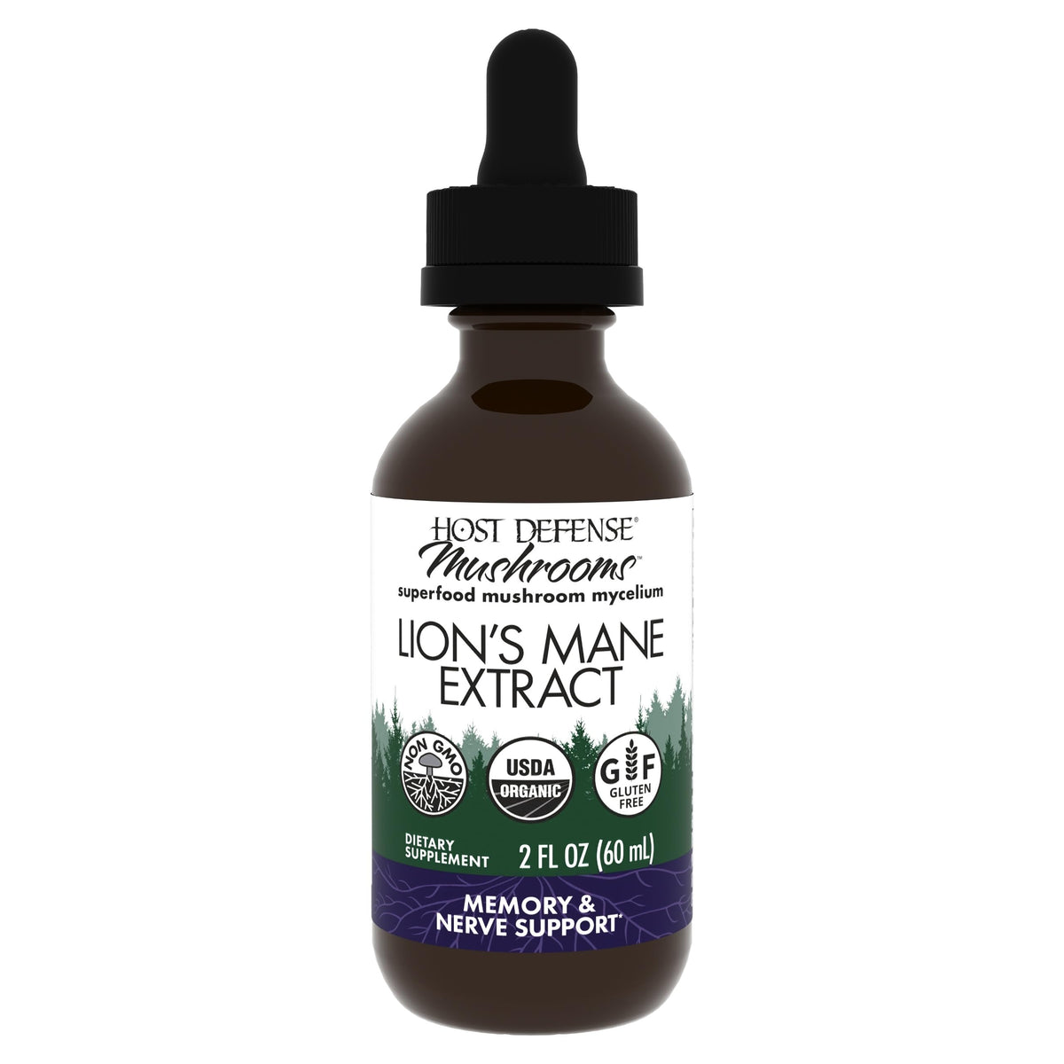 Host Defense Lion's Mane Mushroom Supplement front view