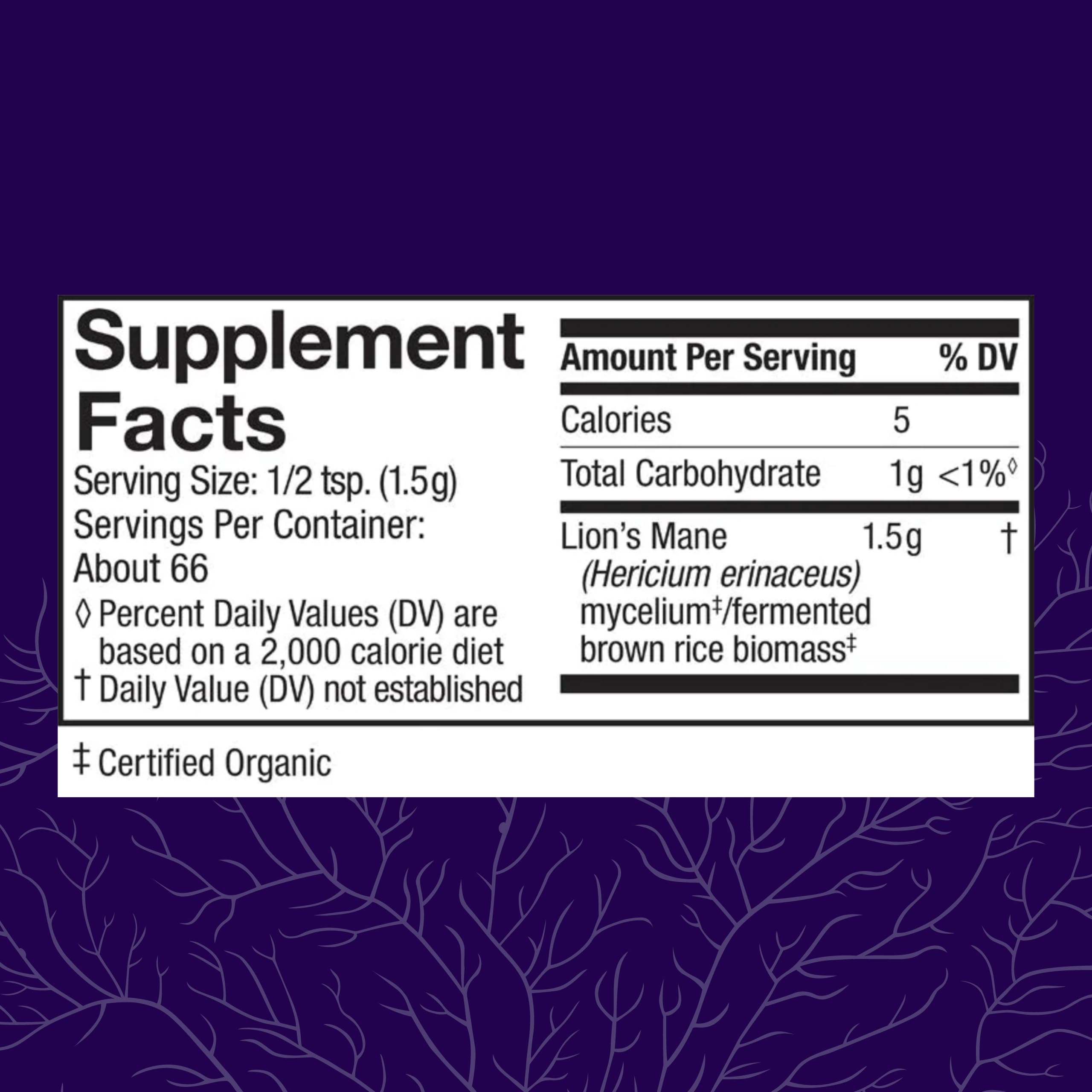 Host Defense Lion's Mane Mushroom Supplement packaging