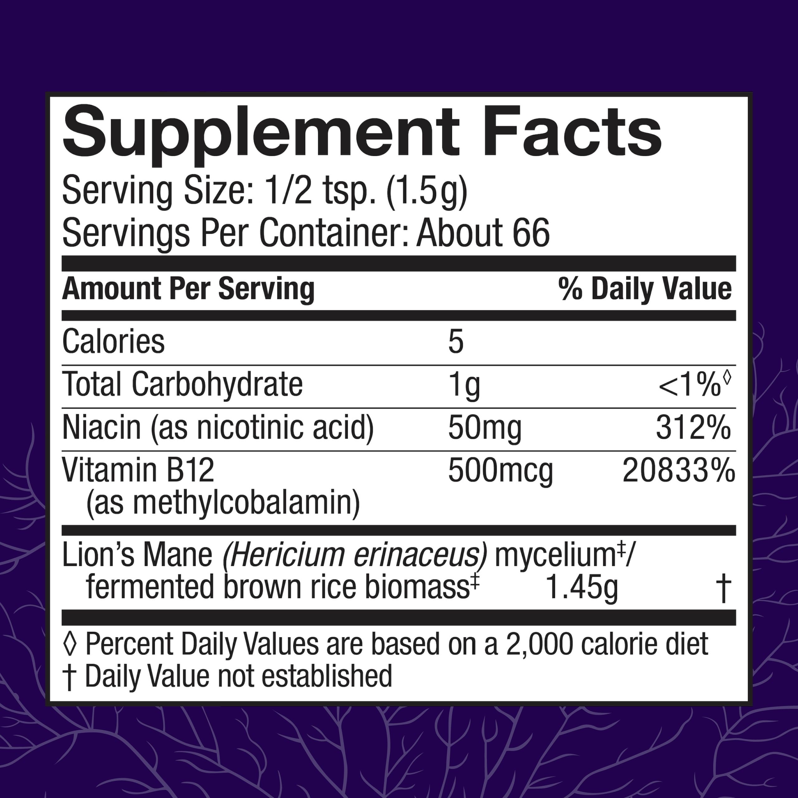 Host Defense Lion's Mane Mushroom Supplement packaging