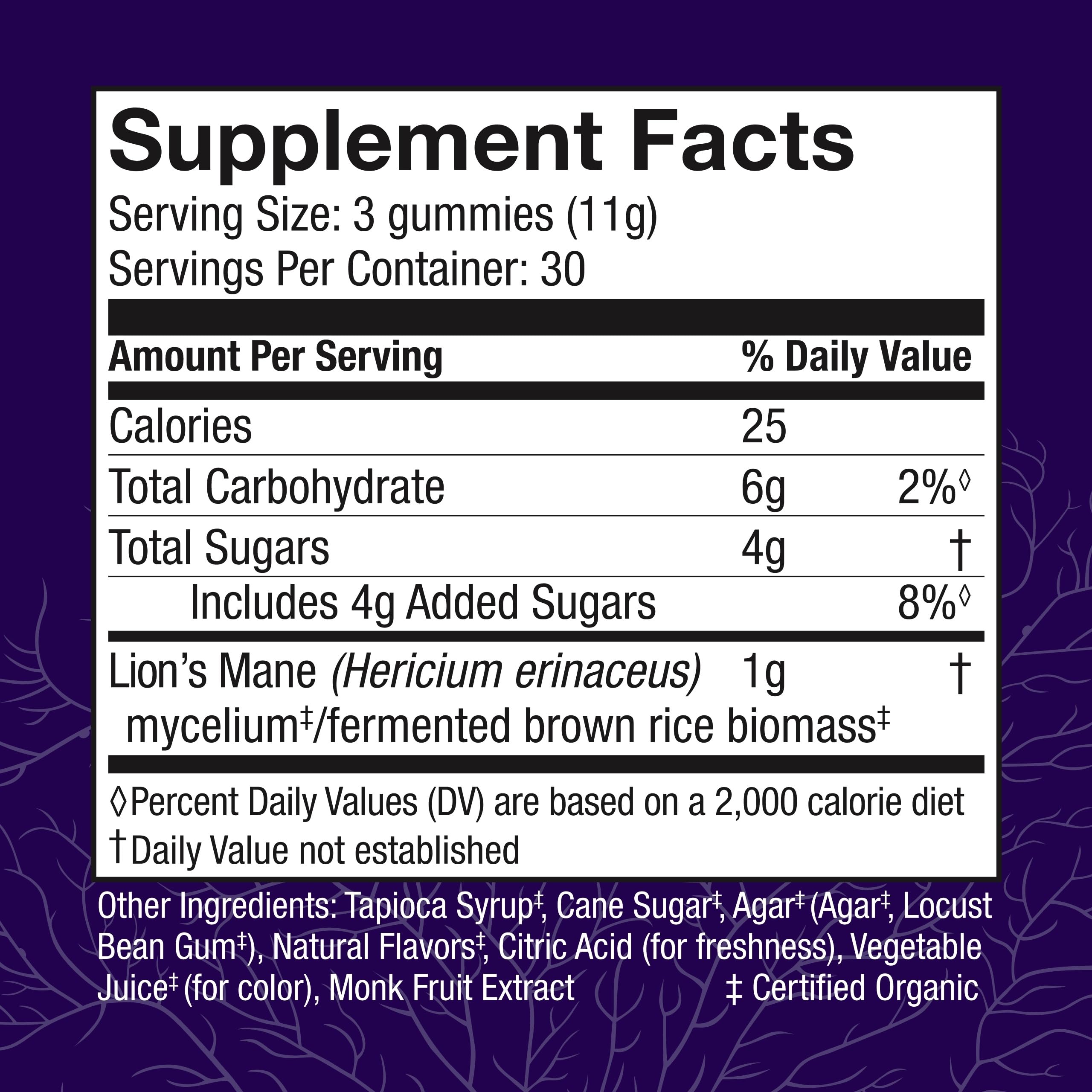 Host Defense Lion's Mane Mushroom Supplement packaging