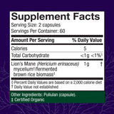 Host Defense Lion's Mane Mushroom Supplement packaging side view