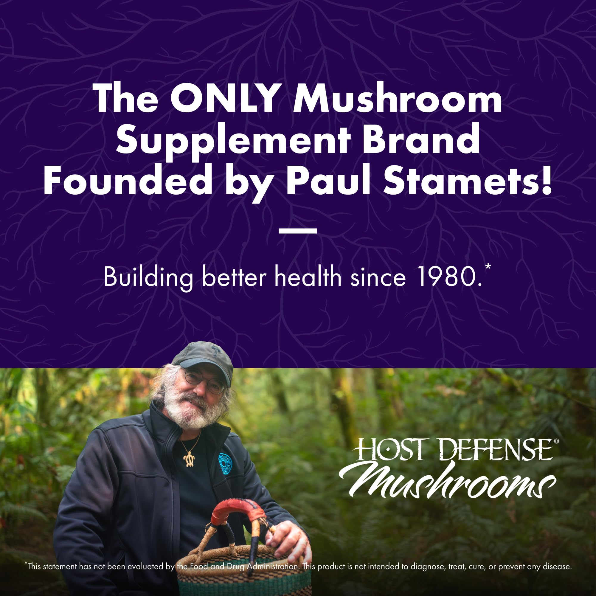 Host Defense Lion's Mane Mushroom Supplement side view