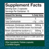 Host Defense Mushroom Capsules side view showing capsule details