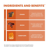 Host Defense Mushroom Capsules with a measuring spoon for dosage