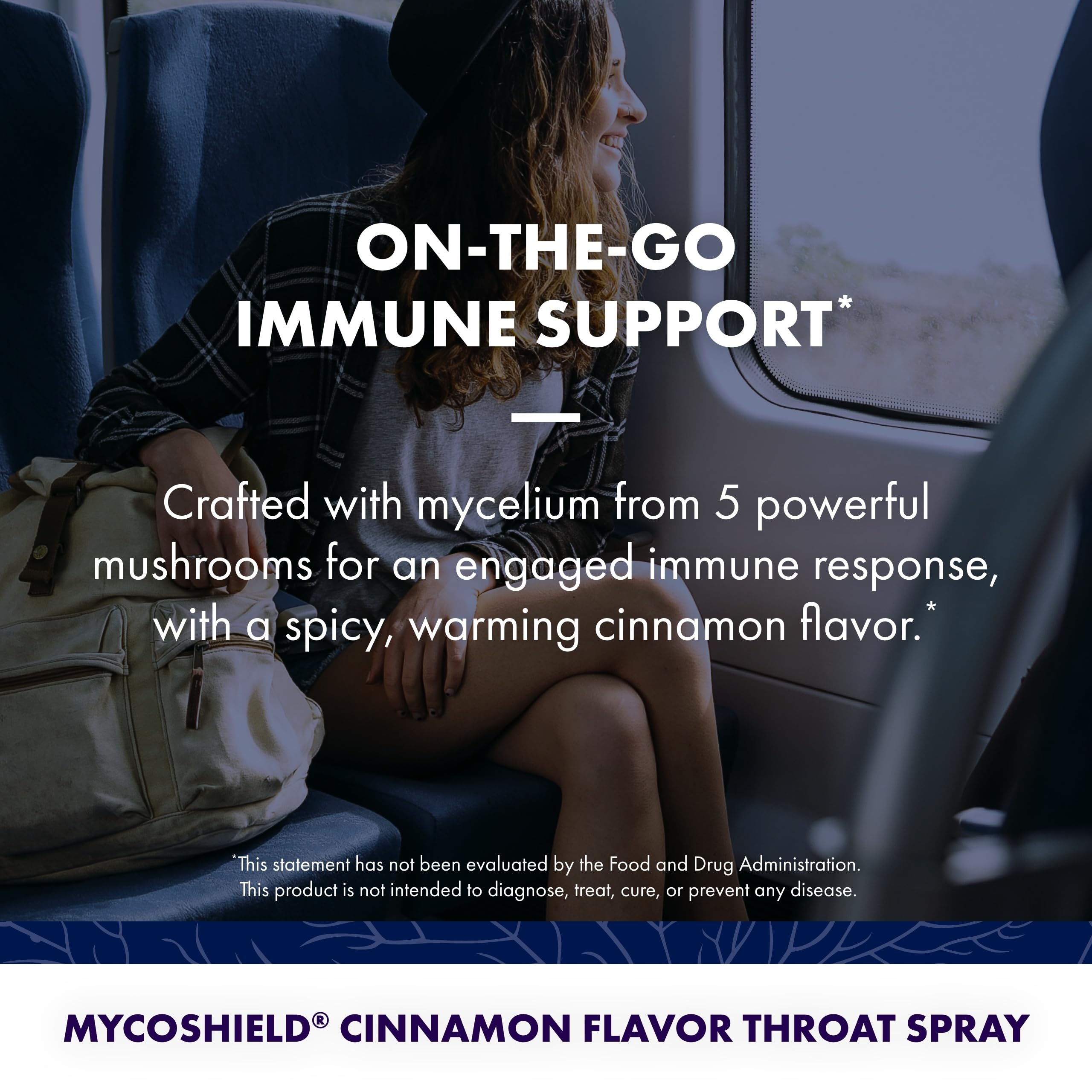 Host Defense Mushroom daily wellness Support Throat Spray application