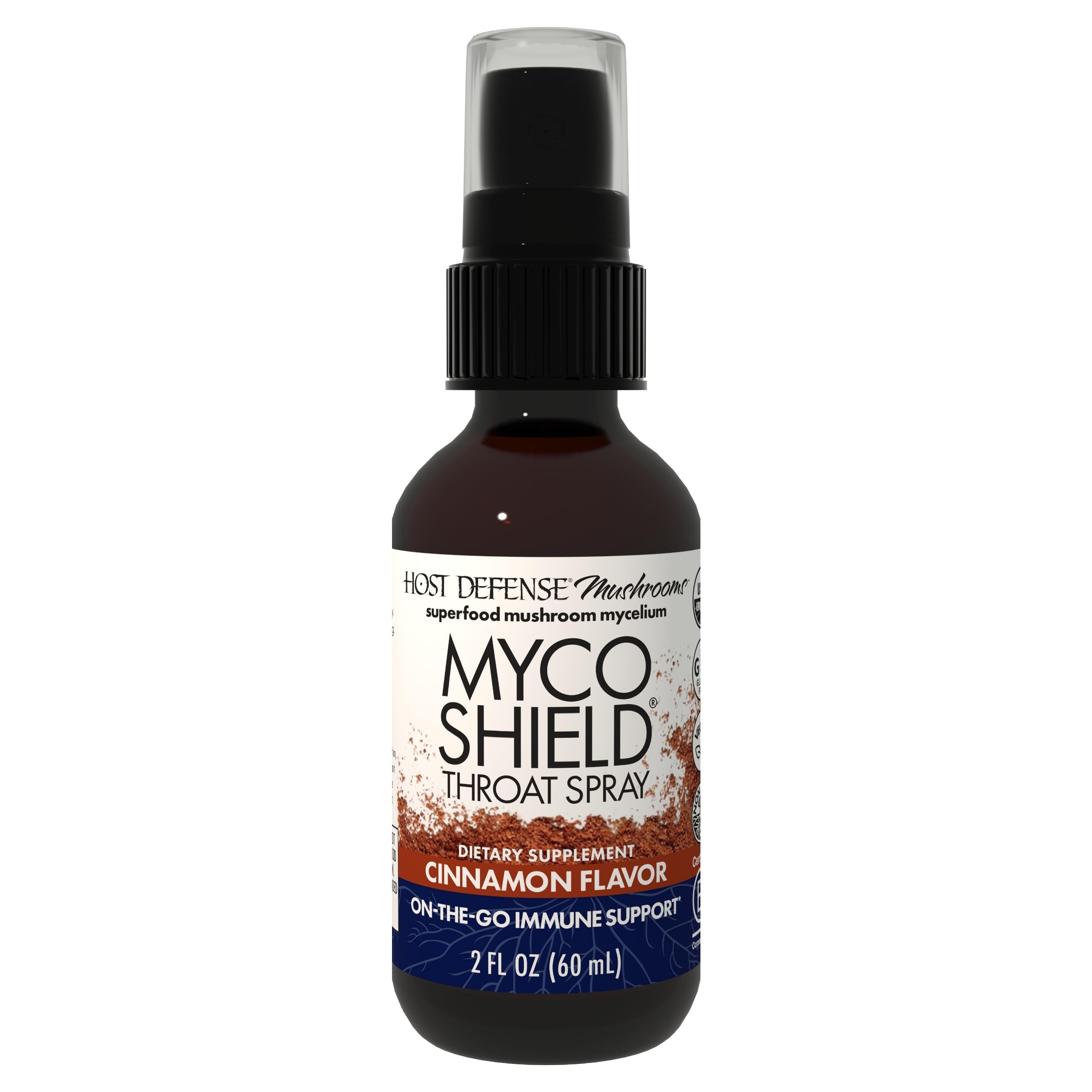 Host Defense Mushroom daily wellness Support Throat Spray front view