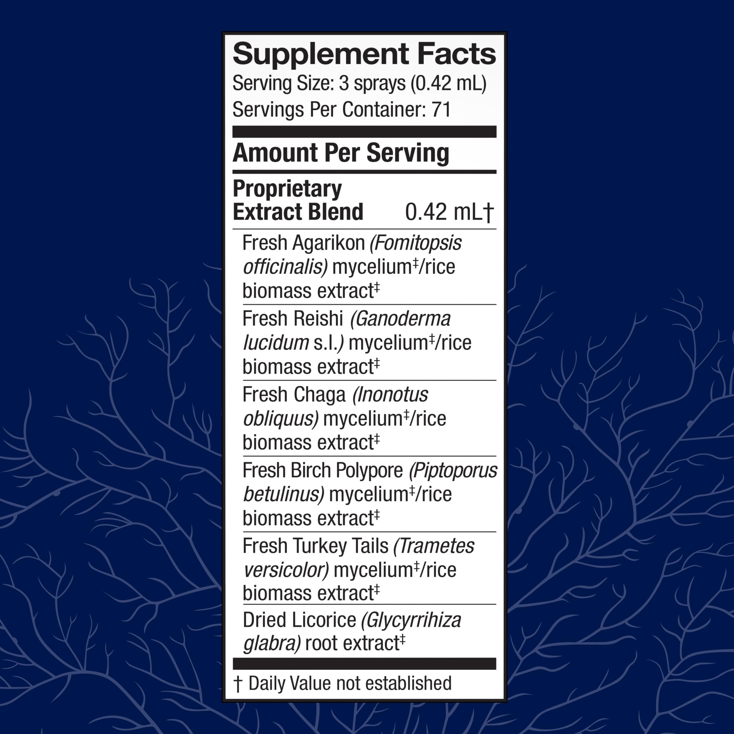 Host Defense Mushroom daily wellness Support Throat Spray packaging