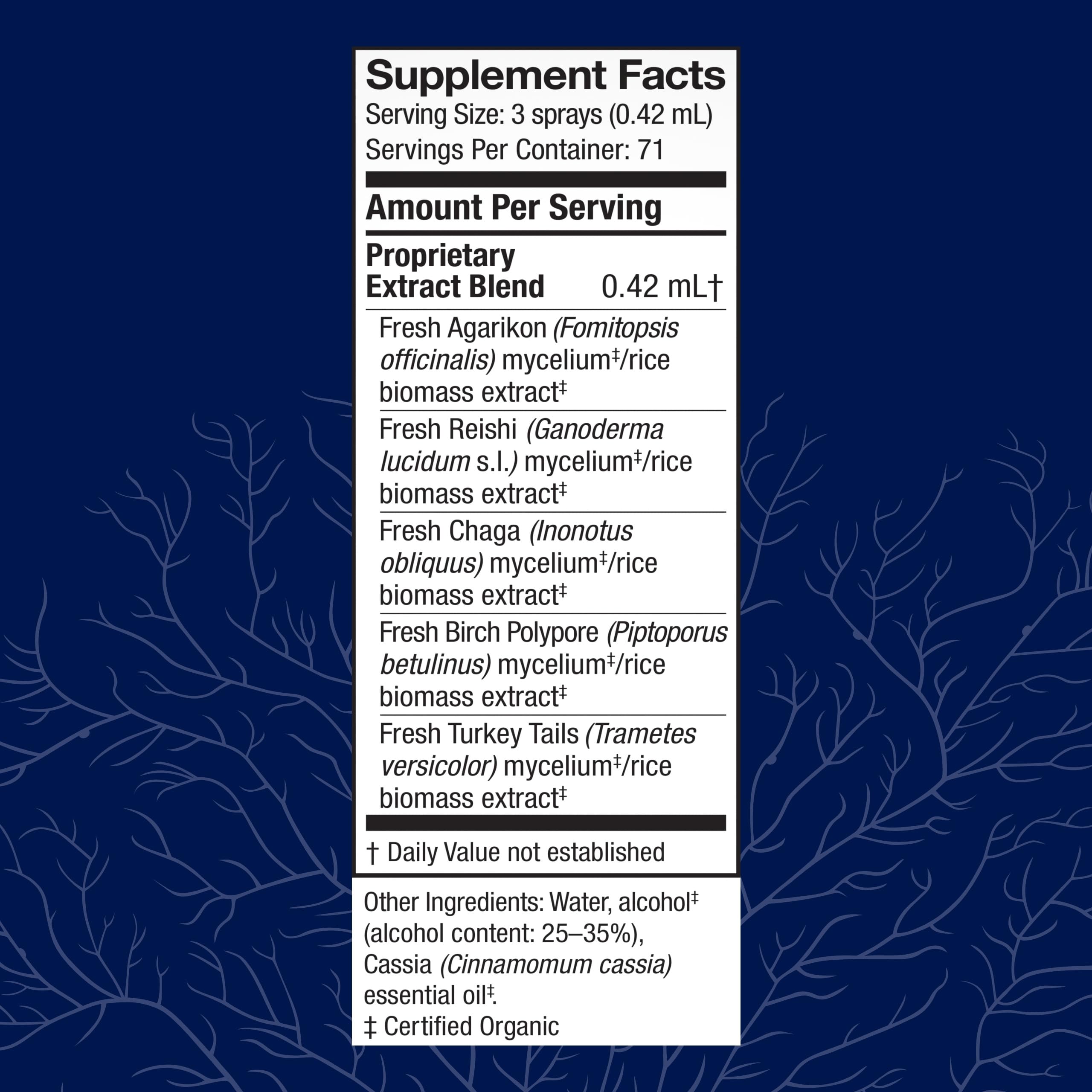 Host Defense Mushroom daily wellness Support Throat Spray side view