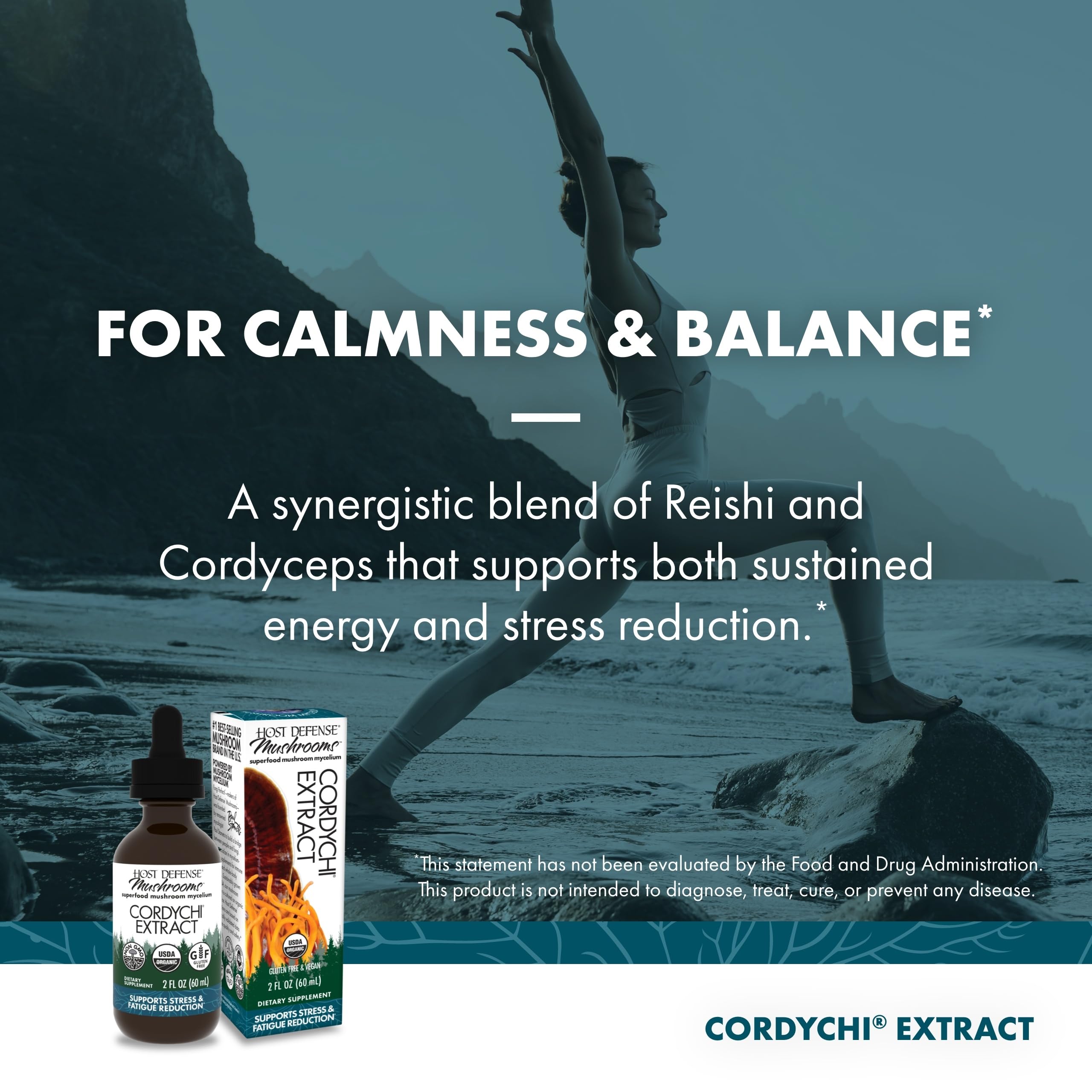Host Defense Mushroom Extract Supplement packaging